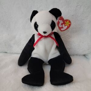 Ty Black and White Panda Stuffed Animal